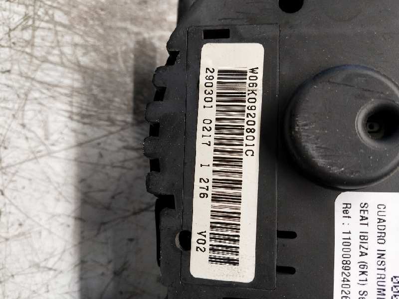 Recambio de cuadro instrumentos para seat ibiza (6k1) select referencia OEM IAM 110008924026 W06K0920801C 