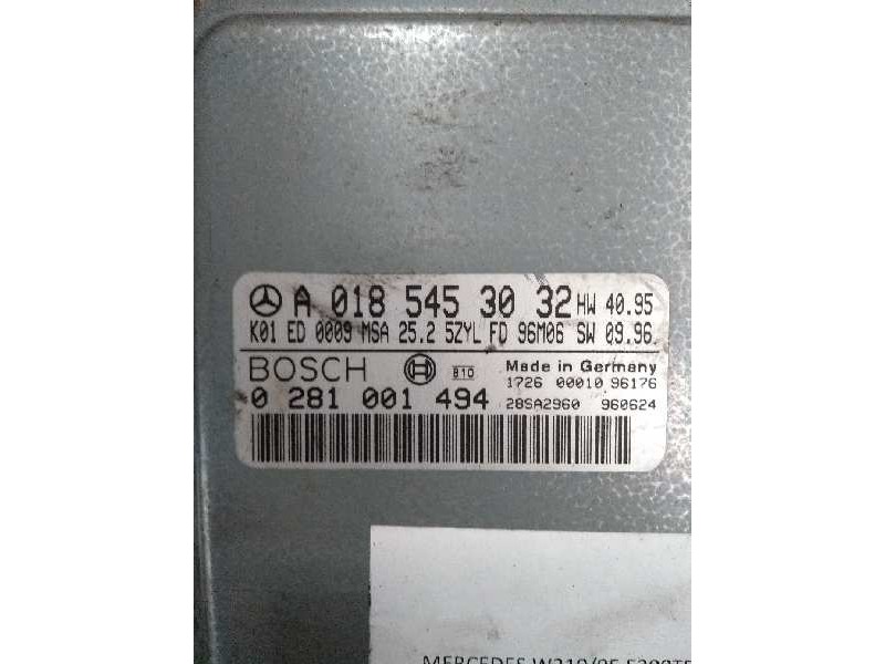 Recambio de centralita motor uce para mercedes clase e (w210) berlina diesel 290 turbodiesel (210.017) referencia OEM IAM 028100