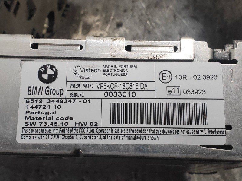 Recambio de sistema audio / radio cd para mini mini (r56) one referencia OEM IAM 6512344934701 VP6KCF18C815DA 