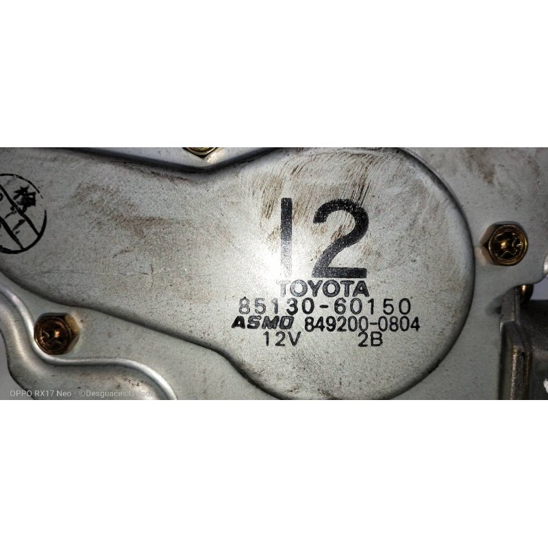 Recambio de motor limpia trasero para toyota land cruiser (j9) td vx (3-ptas.) (kzj90) referencia OEM IAM 8513060150 8492000804 