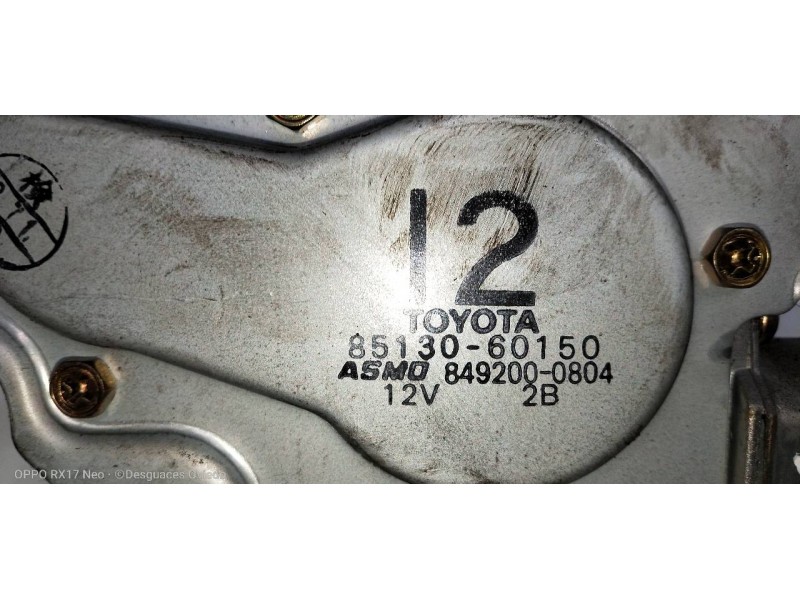 Recambio de motor limpia trasero para toyota land cruiser (j9) td vx (3-ptas.) (kzj90) referencia OEM IAM 8513060150 8492000804 