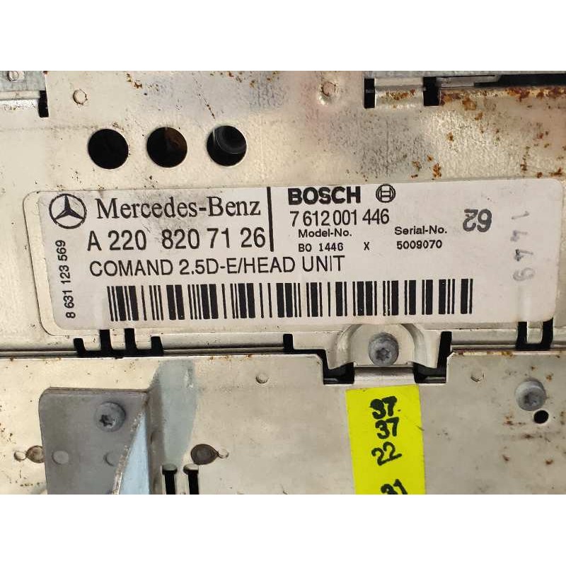 Recambio de sistema navegacion gps para mercedes clase s (w220) berlina 4.3 v8 24v cat referencia OEM IAM A2208207126 7612001446