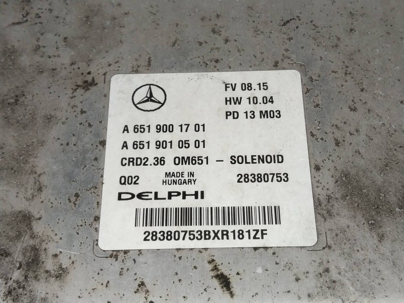 Recambio de centralita motor uce para mercedes sprinterii caja cerrada (desde 01.06) 210/213/216 cdi (906.611/613) referencia OE