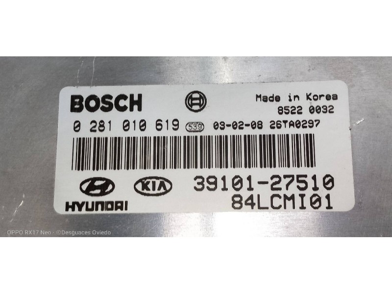 Recambio de centralita motor uce para hyundai accent (lc) crdi gl referencia OEM IAM 0281010619 3910127510 