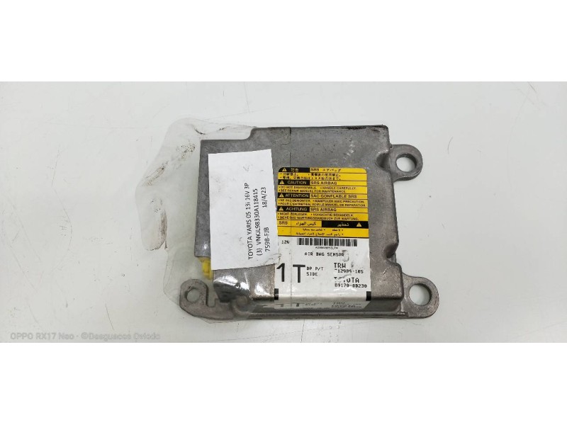 Recambio de centralita airbag para toyota yaris (ksp9/scp9/nlp9) luna referencia OEM IAM 891700D230  
