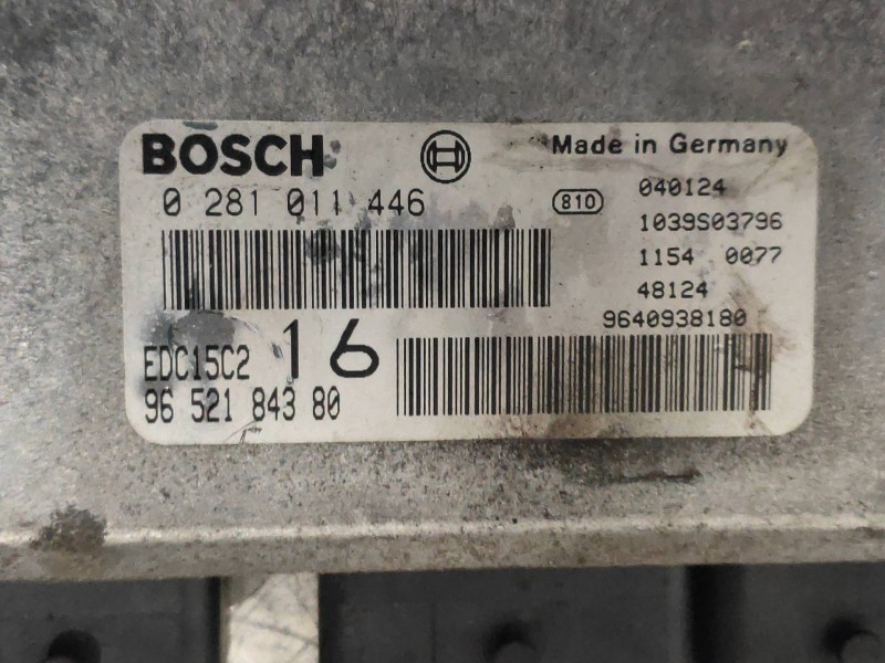 Recambio de centralita motor uce para peugeot 406 coupe (s1/s2) 2.2 hdi referencia OEM IAM 0281011446 9652184380 9640938180