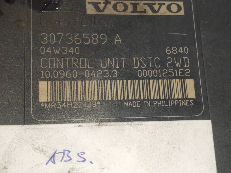 Recambio de abs para volvo s40 berlina 2.0 d kinetic referencia OEM IAM 10096004233 30736589A 10020601604 4N512C405EC 1002060160