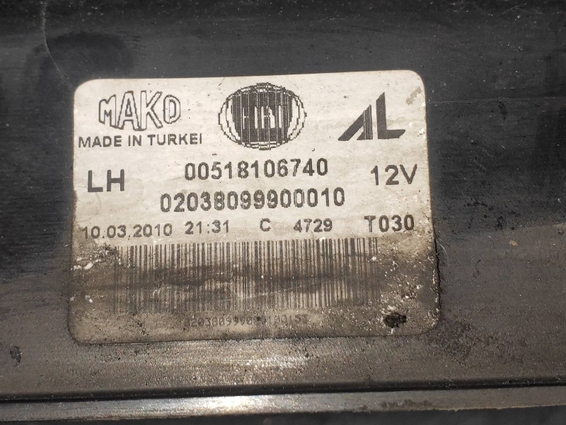 Recambio de piloto trasero izquierdo para fiat doblo 1.3 16v jtd cat referencia OEM IAM 518106740  