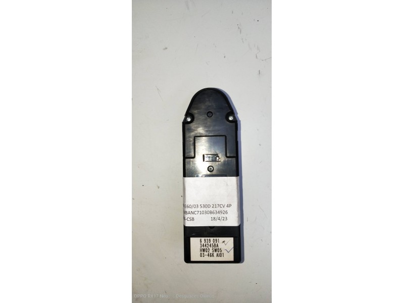 Recambio de mando elevalunas delantero izquierdo para bmw serie 5 berlina (e60) 530d referencia OEM IAM 6939091  