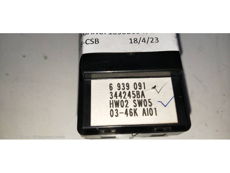 Recambio de mando elevalunas delantero izquierdo para bmw serie 5 berlina (e60) 530d referencia OEM IAM 6939091  