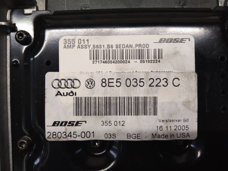 Recambio de modulo electronico para audi s4 berlina (8e) 4.2 referencia OEM IAM 8E5035223C 280345001 