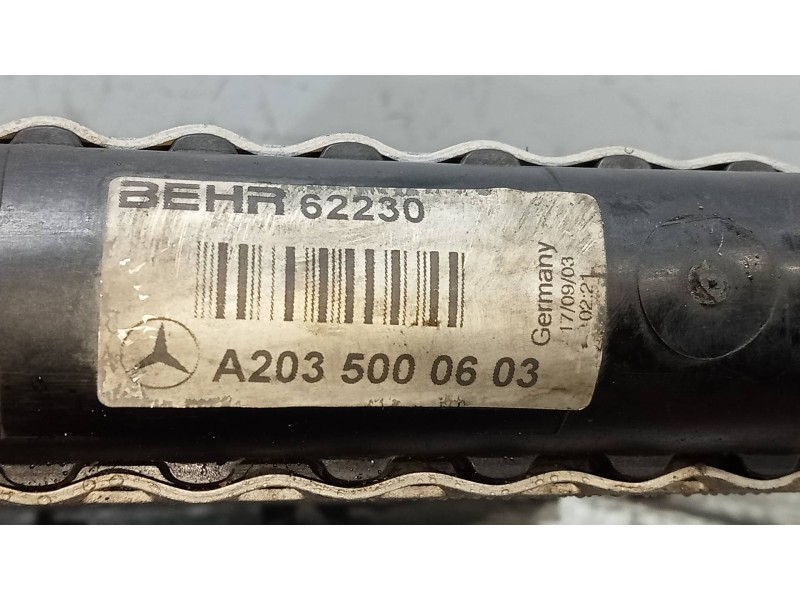 Recambio de radiador agua para mercedes clase c (w203) sportcoupe c 230 compressor (203.740) referencia OEM IAM A2035000603  