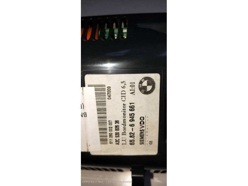 Recambio de pantalla multifuncion para bmw serie 5 berlina (e60) 530d referencia OEM IAM 65826945661 A2C53082636 