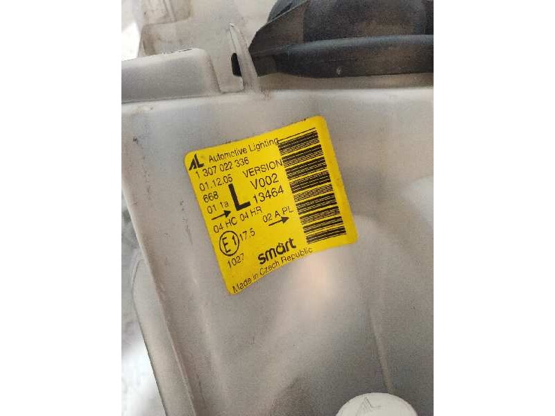 Recambio de faro izquierdo para smart coupe básico (45kw) referencia OEM IAM 13464 0013464V003000000 