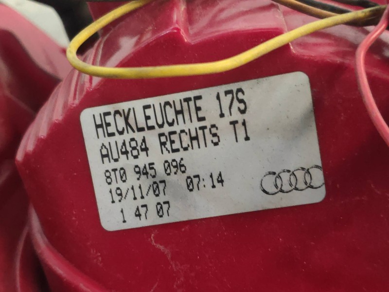 Recambio de piloto trasero derecho para audi a5 coupe (8t) 2.7 tdi referencia OEM IAM 8T0945096  