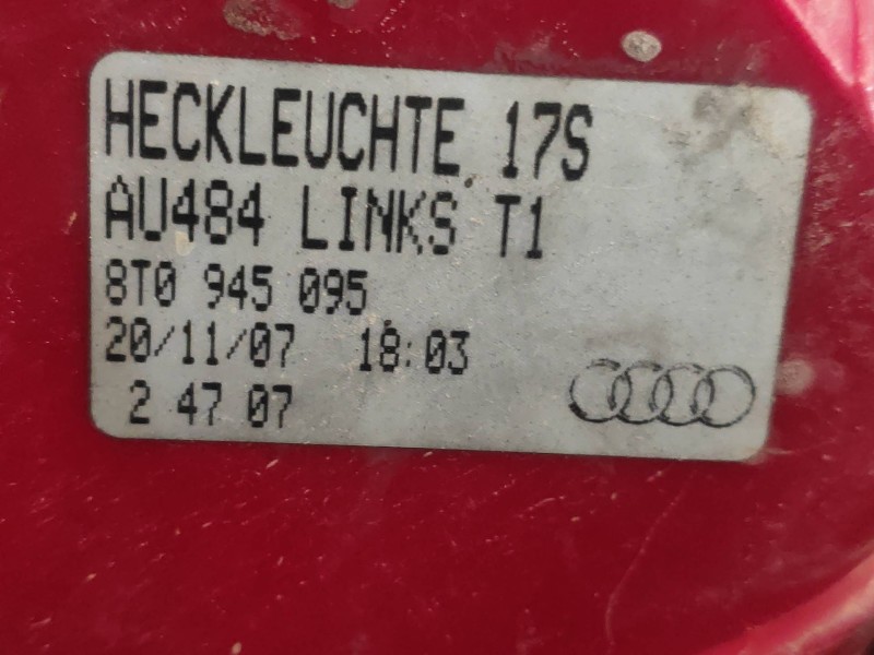 Recambio de piloto trasero izquierdo para audi a5 coupe (8t) 2.7 tdi referencia OEM IAM 8T0945095  