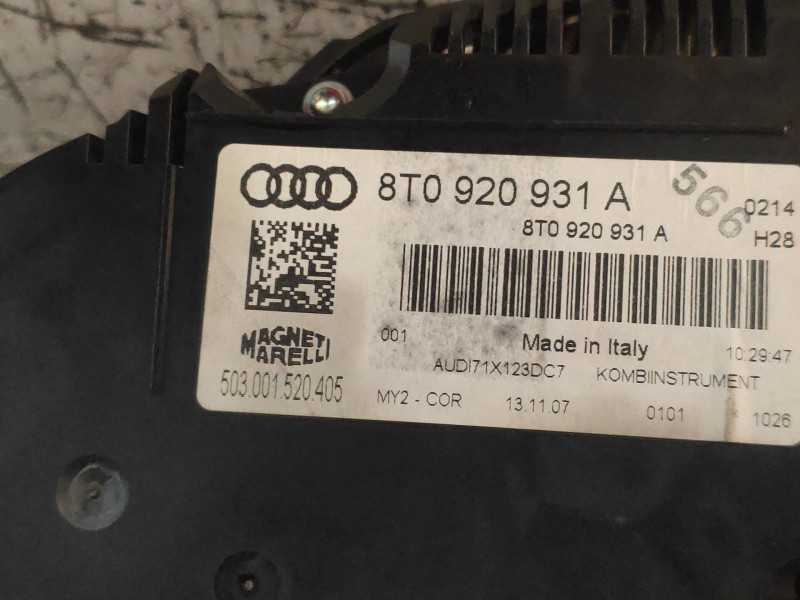 Recambio de cuadro instrumentos para audi a5 coupe (8t) 2.7 tdi referencia OEM IAM 8T0920931A 503001520405 