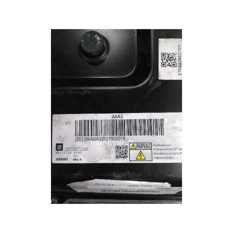 Recambio de centralita motor uce para opel astra j lim. enjoy referencia OEM IAM 55587998 MB2757003090 ABA3 20T 86ABA32121951018