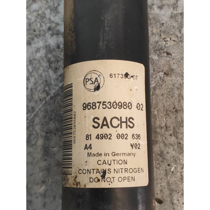 Recambio de amortiguador trasero izquierdo para citroen berlingo station wagon sx multispace referencia OEM IAM 9687530980 81490