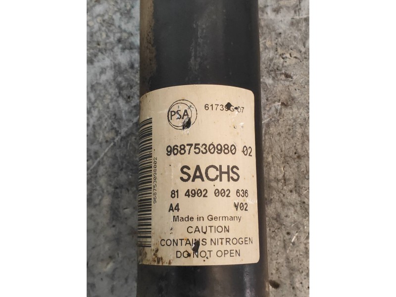 Recambio de amortiguador trasero izquierdo para citroen berlingo station wagon sx multispace referencia OEM IAM 9687530980 81490
