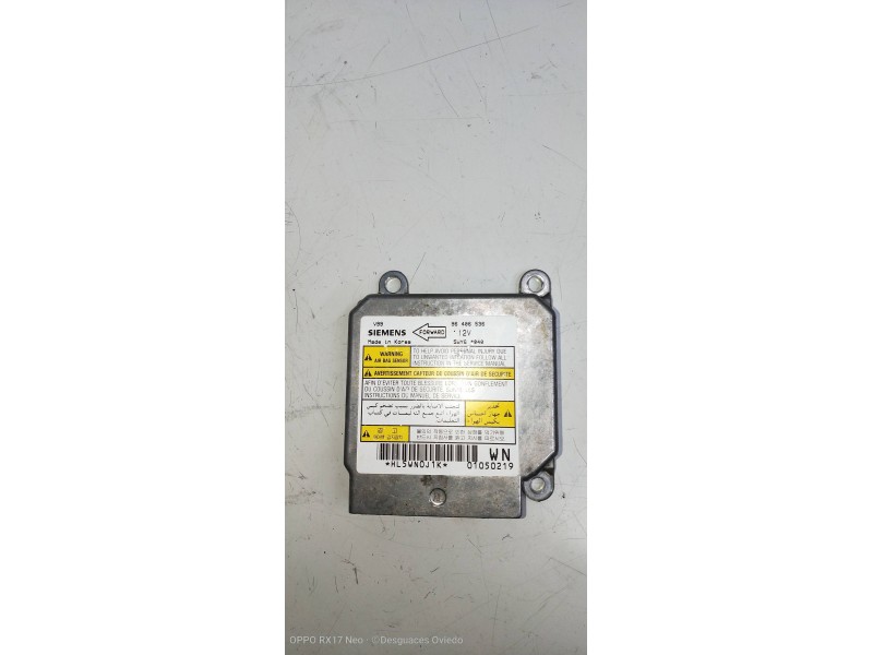 Recambio de centralita airbag para chevrolet evanda cdx referencia OEM IAM 96406536 5WY64040 