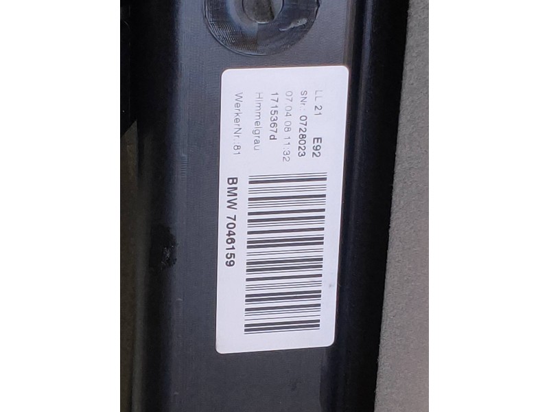 Recambio de techo electrico para bmw serie 3 coupe (e92) 320d referencia OEM IAM 7046159 1722063A 1717822A 67617193398