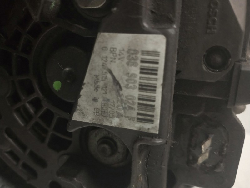 Recambio de alternador para volkswagen t5 transporter/furgoneta caja cerrada, techo elevado referencia OEM IAM 038903024F  