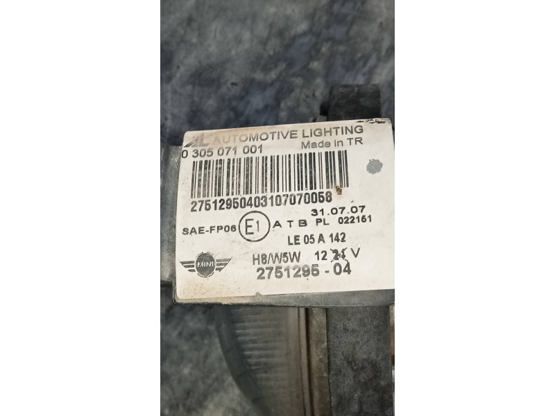Recambio de faro antiniebla izquierdo para mini mini (r56) cooper s referencia OEM IAM 275129504 0305071001 