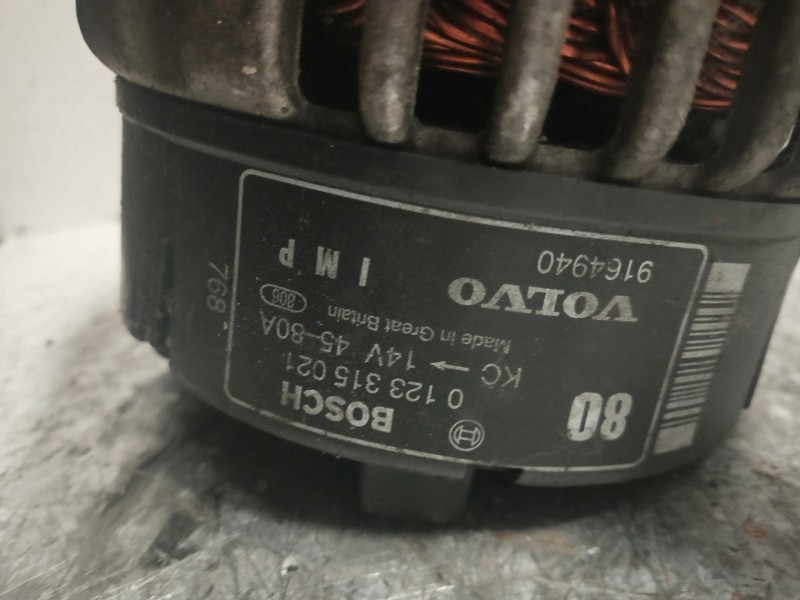 Recambio de alternador para volvo s40 berlina 1.8i referencia OEM IAM 0123315021  