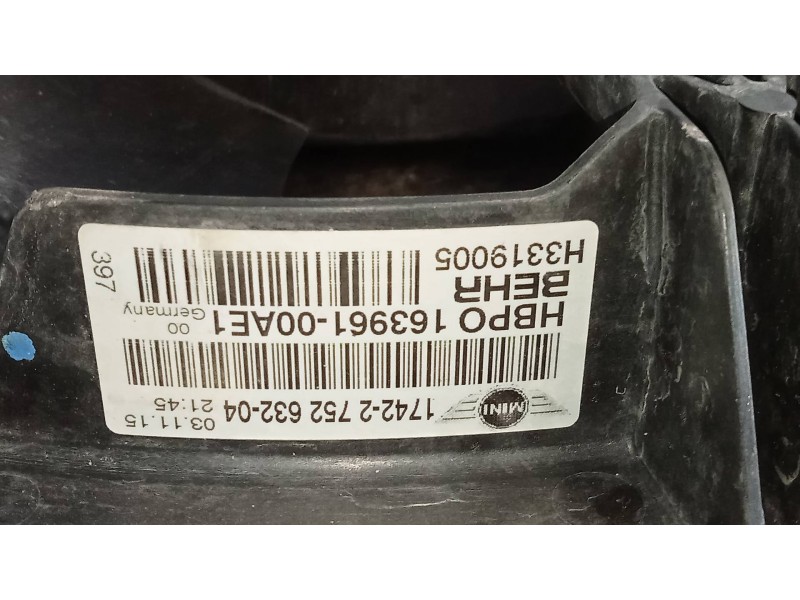 Recambio de electroventilador para mini mini (r56) cooper s referencia OEM IAM 1742275263204 0130303021 M5758003 16396100AE1