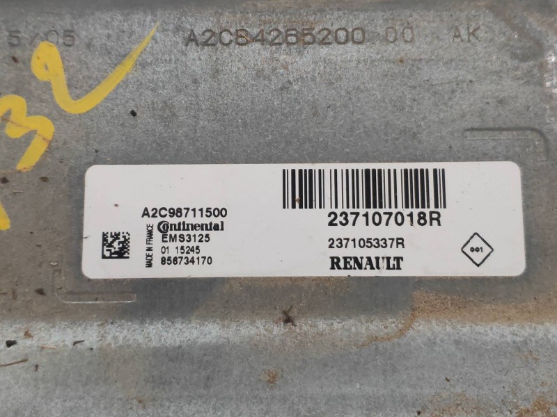 Recambio de centralita motor uce para dacia sandero ambiance referencia OEM IAM A2C98711500 237107018R EMS3125 237105337R