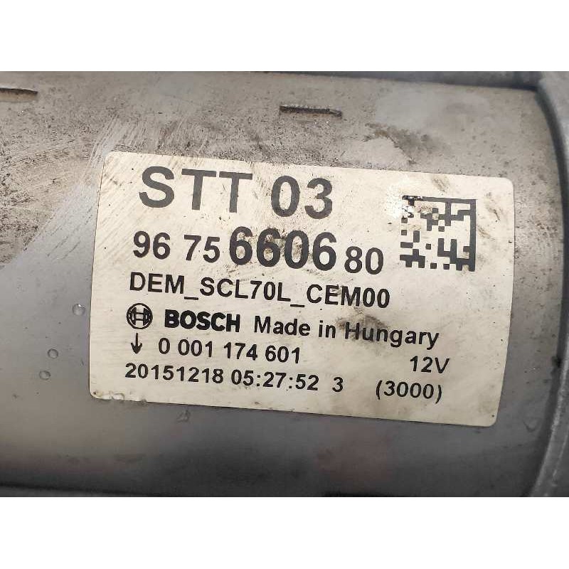 Recambio de motor arranque para citroen c4 lim. feel edition referencia OEM IAM 000117461 20151218 9675660680 STT03 BOSCH