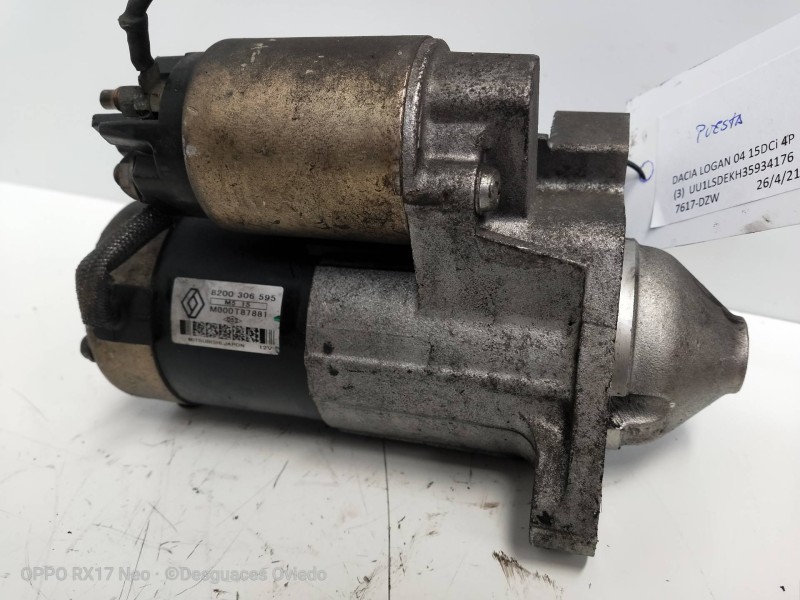 Recambio de motor arranque para dacia logan básico referencia OEM IAM M000T87881 8200306595 15DCI MITSUBISHI
