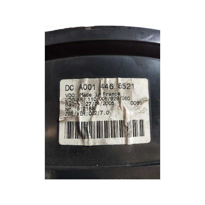 Recambio de cuadro instrumentos para mercedes sprinter 02.00  caja cerrada 411 cdi (904.662) referencia OEM IAM A0014468521 1100