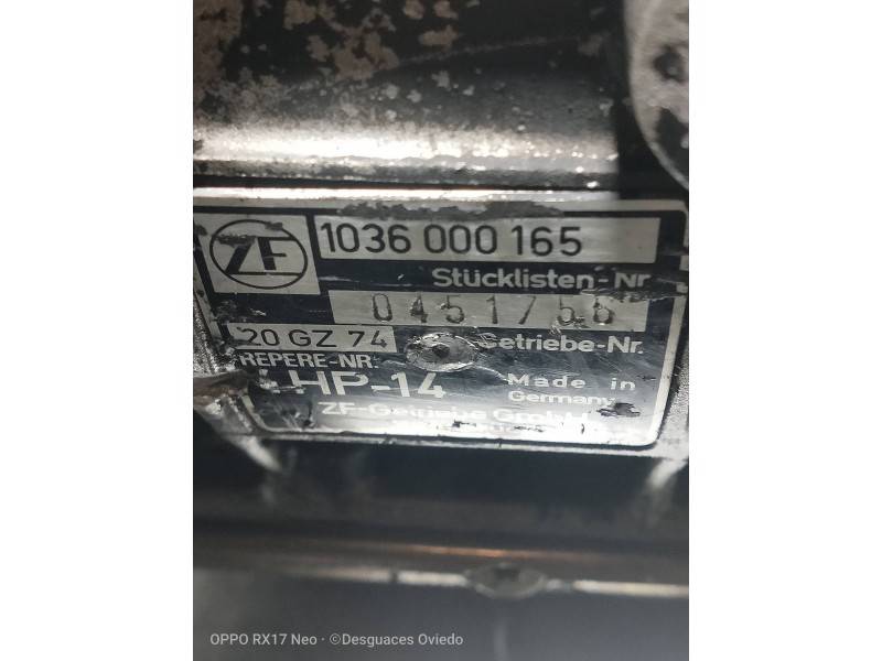 Recambio de caja cambios para peugeot 306 berlina 3/5 puertas (s1) xt referencia OEM IAM 20GZ74 1036000165 0451756 4HP14