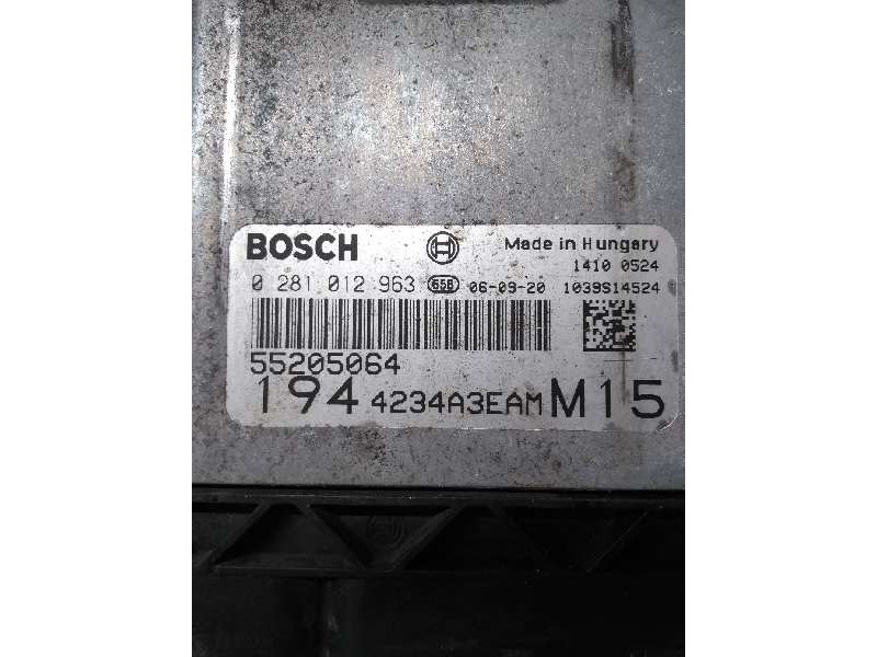 Recambio de centralita motor uce para fiat croma (194) 1.9 16v multijet dynamic referencia OEM IAM 0281012963 55205064 1944234A3