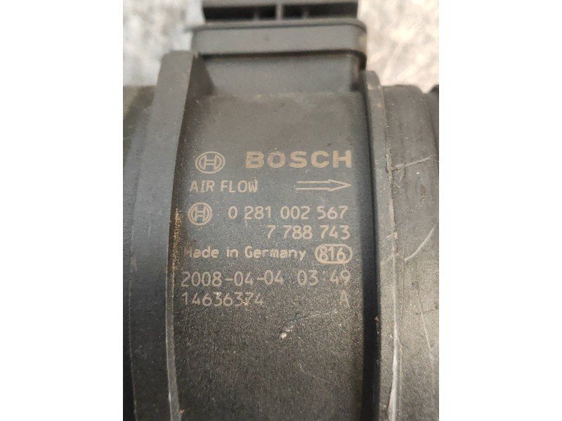 Recambio de caudalimetro para bmw serie 3 coupe (e92) 320d referencia OEM IAM 0281002567 7788743 
