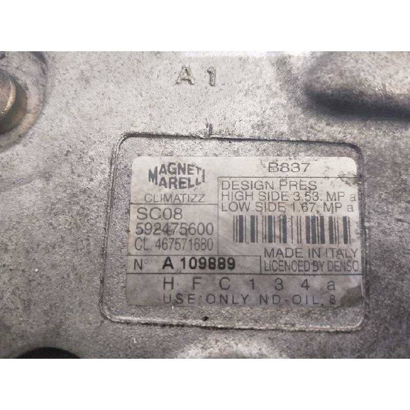 Recambio de compresor aire acondicionado para fiat punto berlina (188) 1.2 8v elx (i) referencia OEM IAM 592475600 467571680 B83