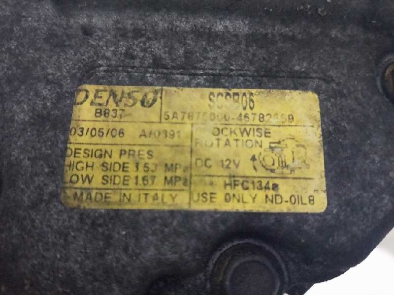 Recambio de compresor aire acondicionado para fiat punto berlina (188) 1.2 cat referencia OEM IAM 5A7675000 46782659 B837 SCSB06