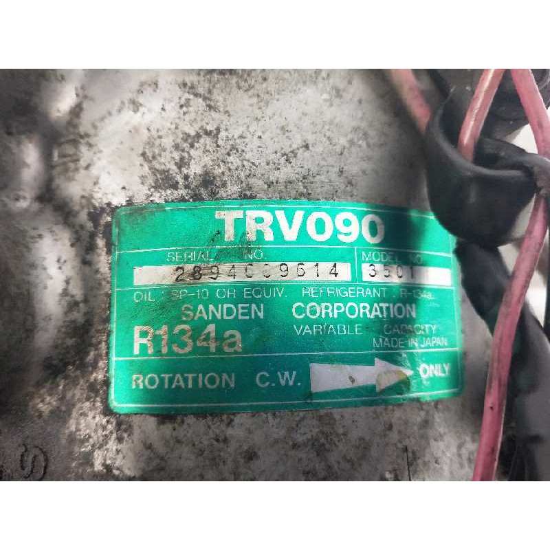 Recambio de compresor aire acondicionado para ford fiesta berlina 1.8 diesel cat referencia OEM IAM TRV0903501 3501 