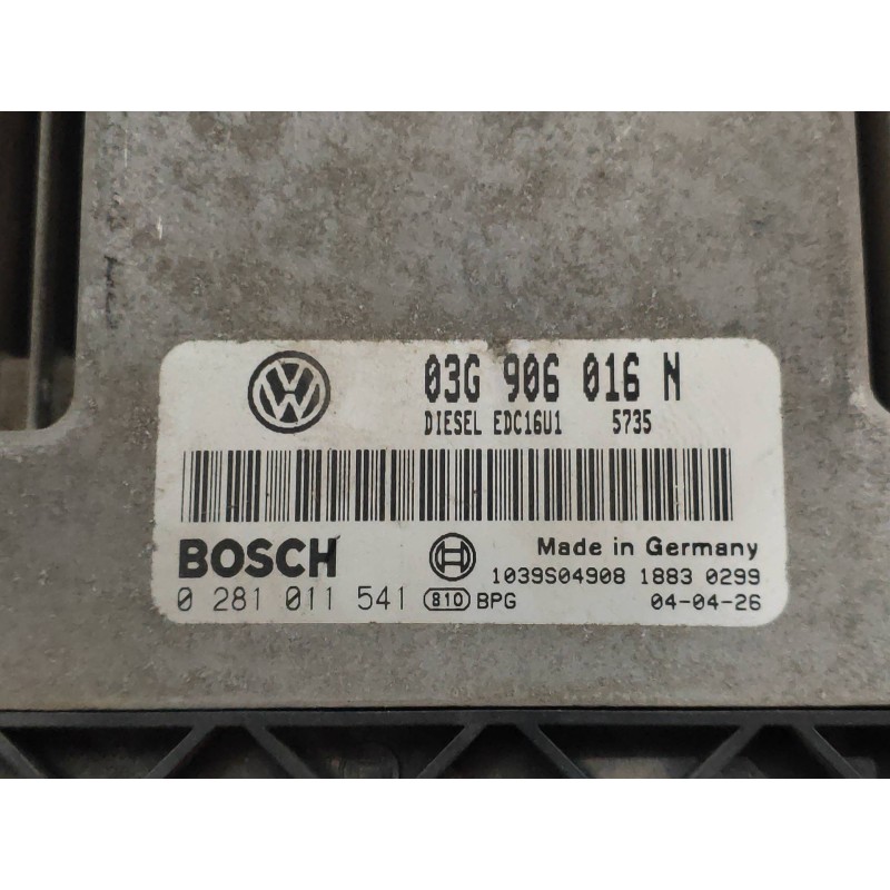 Recambio de centralita motor uce para volkswagen caddy ka/kb (2k) furg. referencia OEM IAM 0281011541 03G906016N EDC16U1