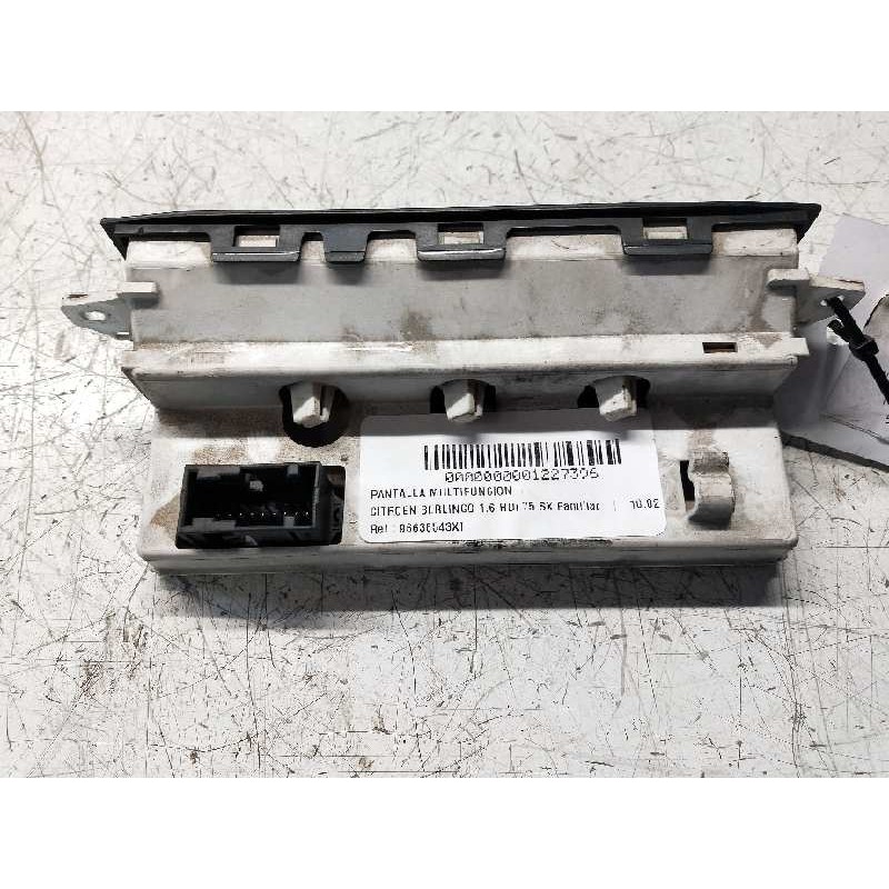 Recambio de pantalla multifuncion para citroen berlingo 1.6 hdi 75 sx familiar referencia OEM IAM 96636543XT 281193964A 