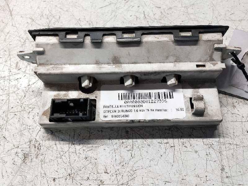 Recambio de pantalla multifuncion para citroen berlingo 1.6 hdi 75 sx familiar referencia OEM IAM 96636543XT 281193964A 