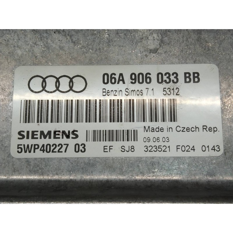 Recambio de centralita motor uce para audi a3 (8p) 1.6 ambition referencia OEM IAM 5WP4022703 06A906033BB 