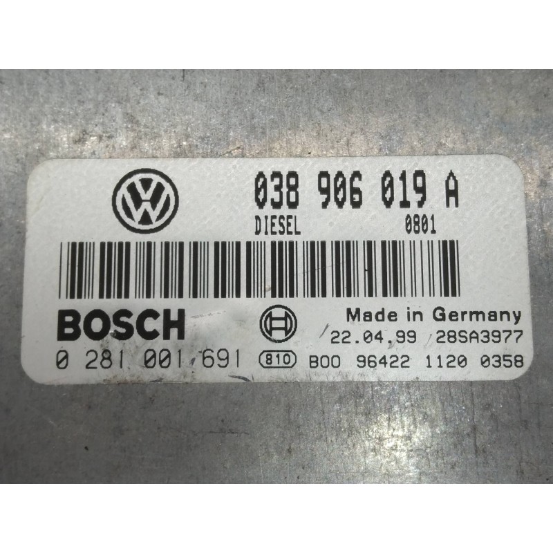 Recambio de centralita motor uce para volkswagen passat berlina (3b2) comfortline referencia OEM IAM 0281001691 038906019A 