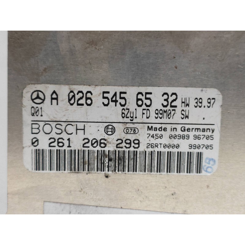 Recambio de centralita motor uce para mercedes clase e (w210) berlina 280 (210.063) referencia OEM IAM 0261206299 A0265456532 
