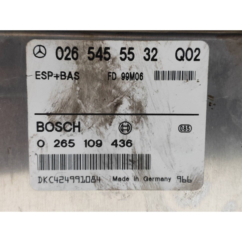 Recambio de centralita abs para mercedes clase e (w210) berlina 280 (210.063) referencia OEM IAM 0265109436 0265455532 