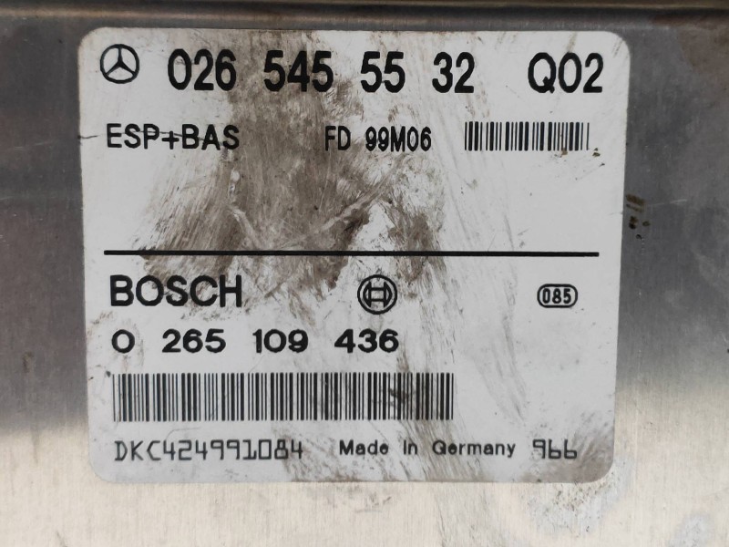 Recambio de centralita abs para mercedes clase e (w210) berlina 280 (210.063) referencia OEM IAM 0265109436 0265455532 