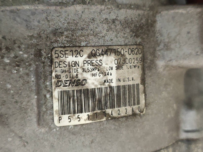Recambio de compresor aire acondicionado para dodge caliber s referencia OEM IAM CG4471500620 07J00259 DENSO