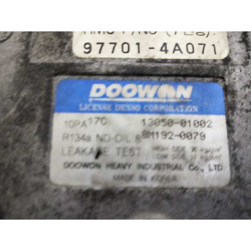Recambio de compresor aire acondicionado para hyundai h 1 2.5 turbodiesel referencia OEM IAM 1305001002 10PA17C 977014A071